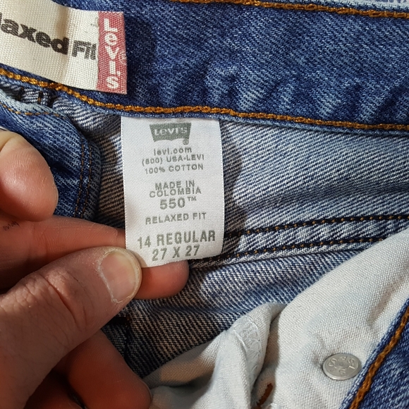 Levi jeans 550 W27 sz14 regular relaxed fit - Picture 5 of 7